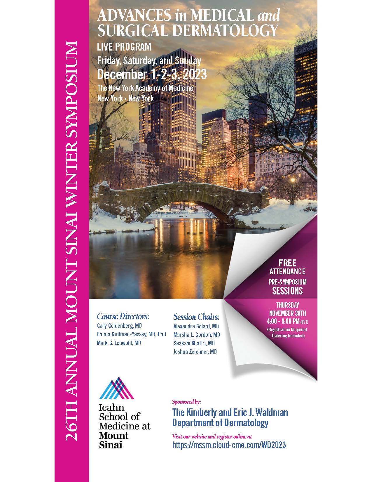 26th Annual Winter Symposium - Advances in Medical and Surgical Dermatology Banner